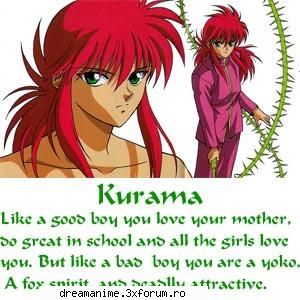 rezultatul meu a fost kurama yu yu hakusho test
